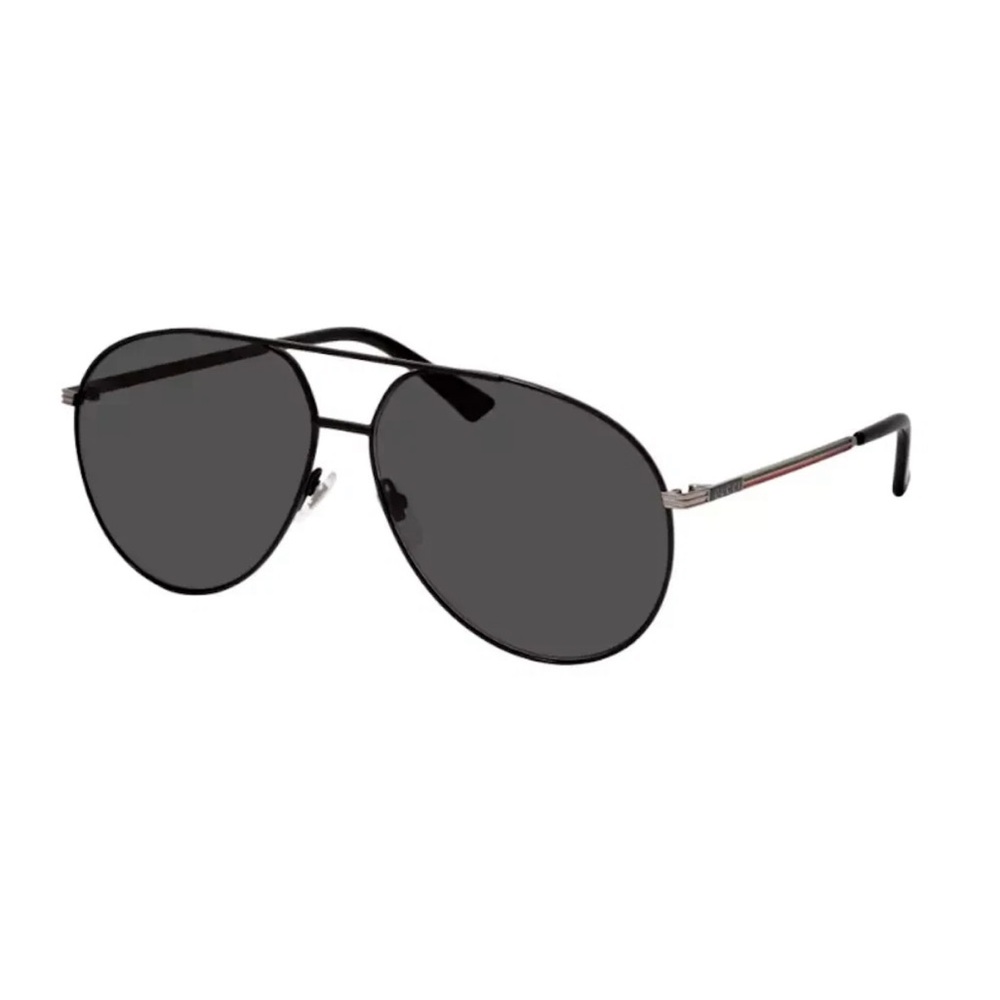 Gucci GG0832S 001  Men's Silver & Black Frame / Dark Gray Tinted Lens Sunglasses